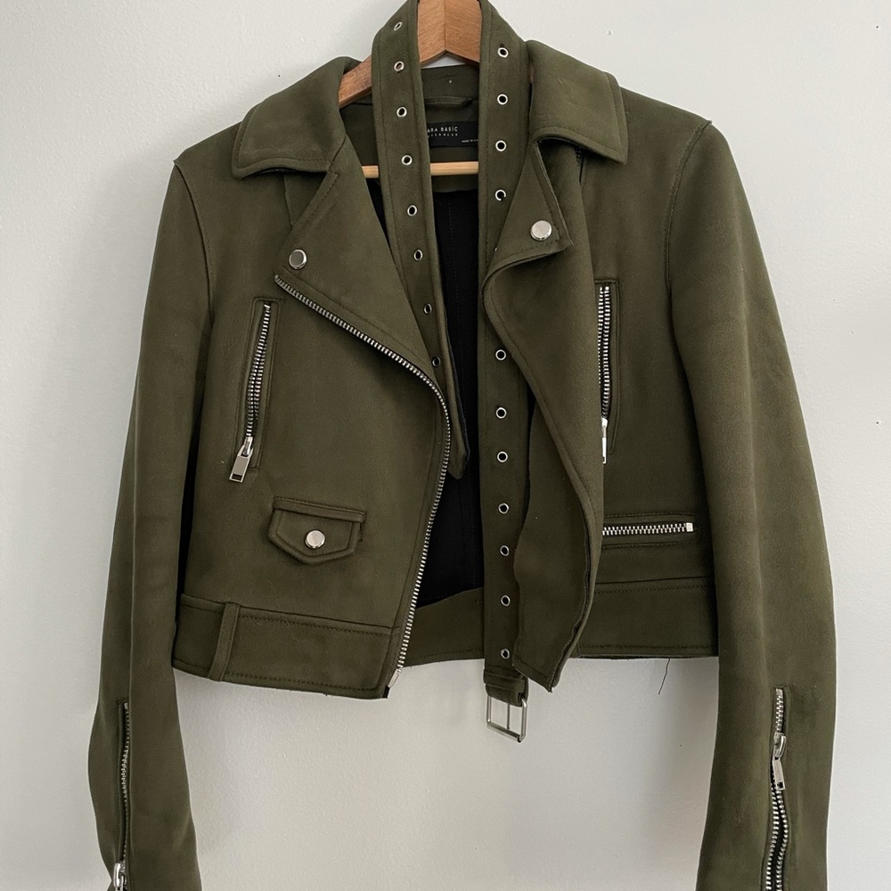 Zara Suede Biker Jacket